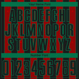 Custom Black Red-Kelly Green Pinstripe Line Sports Sublimation Soccer Uniform Jersey