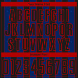 Custom Black Royal-Red Pinstripe Line Sports Sublimation Soccer Uniform Jersey