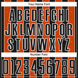 Custom Black Orange-White Pinstripe Line Sports Sublimation Soccer Uniform Jersey
