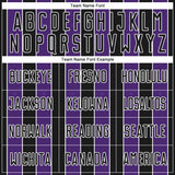Custom Black Purple-White Pinstripe Line Sports Sublimation Soccer Uniform Jersey