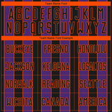 Custom Black Purple-Orange Pinstripe Line Sports Sublimation Soccer Uniform Jersey