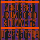 Custom Black Purple-Orange Pinstripe Line Sports Sublimation Soccer Uniform Jersey