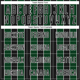 Custom Black Green-White Pinstripe Line Sports Sublimation Soccer Uniform Jersey