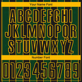 Custom Black Green-Gold Pinstripe Line Sports Sublimation Soccer Uniform Jersey