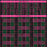 Custom Black Green-Pink Pinstripe Line Sports Sublimation Soccer Uniform Jersey