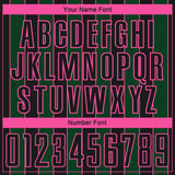 Custom Black Green-Pink Pinstripe Line Sports Sublimation Soccer Uniform Jersey