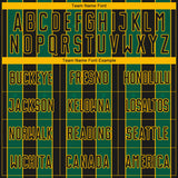 Custom Black Kelly Green-Gold Pinstripe Line Sports Sublimation Soccer Uniform Jersey