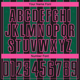 Custom Black Kelly Green-Pink Pinstripe Line Sports Sublimation Soccer Uniform Jersey