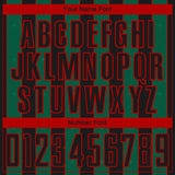 Custom Black Kelly Green-Red Pinstripe Line Sports Sublimation Soccer Uniform Jersey