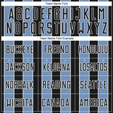 Custom Black Light Blue-White Pinstripe Line Sports Sublimation Soccer Uniform Jersey