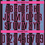 Custom Black Light Blue-Pink Pinstripe Line Sports Sublimation Soccer Uniform Jersey