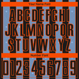 Custom Black Light Blue-Orange Pinstripe Line Sports Sublimation Soccer Uniform Jersey