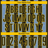 Custom Black Light Blue-Yellow Pinstripe Line Sports Sublimation Soccer Uniform Jersey
