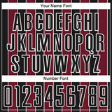 Custom Black Crimson-White Pinstripe Line Sports Sublimation Soccer Uniform Jersey