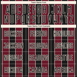 Custom Black Crimson-Cream Pinstripe Line Sports Sublimation Soccer Uniform Jersey