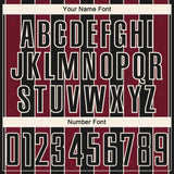 Custom Black Crimson-Cream Pinstripe Line Sports Sublimation Soccer Uniform Jersey