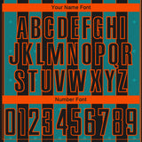Custom Black Teal-Orange Pinstripe Line Sports Sublimation Soccer Uniform Jersey