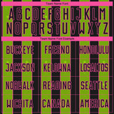 Custom Black Neon Green-Pink Pinstripe Line Sports Sublimation Soccer Uniform Jersey