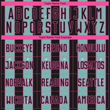 Custom Black Ice Blue-Pink Pinstripe Line Sports Sublimation Soccer Uniform Jersey