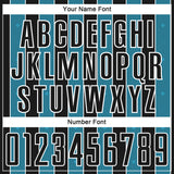 Custom Black Panther Blue-White Pinstripe Line Sports Sublimation Soccer Uniform Jersey