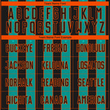 Custom Black Aqua-Orange Pinstripe Line Sports Sublimation Soccer Uniform Jersey