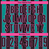 Custom Black Aqua-Pink Pinstripe Line Sports Sublimation Soccer Uniform Jersey