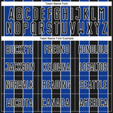 Custom Black Thunder Blue-White Pinstripe Line Sports Sublimation Soccer Uniform Jersey