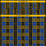 Custom Black Thunder Blue-Gold Pinstripe Line Sports Sublimation Soccer Uniform Jersey