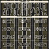 Custom Black Olive-Cream Pinstripe Line Sports Sublimation Soccer Uniform Jersey