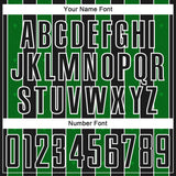 Custom Black Grass Green-White Pinstripe Line Sports Sublimation Soccer Uniform Jersey