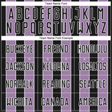 Custom Black Light Purple-White Pinstripe Line Sports Sublimation Soccer Uniform Jersey