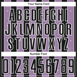 Custom Black Light Purple-White Pinstripe Line Sports Sublimation Soccer Uniform Jersey