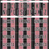 Custom Black Medium Pink-White Pinstripe Line Sports Sublimation Soccer Uniform Jersey