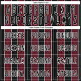 Custom Black Burgundy-White Pinstripe Line Sports Sublimation Soccer Uniform Jersey