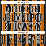 Custom Black Bay Orange-White Pinstripe Line Sports Sublimation Soccer Uniform Jersey