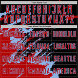 Custom Black Red-Light Blue Abstract Fragment Art Splash Sports Sublimation Soccer Uniform Jersey