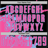 Custom Black Pink-Light Blue Abstract Fragment Art Splash Sports Sublimation Soccer Uniform Jersey