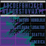 Custom Black Purple-Teal Abstract Fragment Art Splash Sports Sublimation Soccer Uniform Jersey