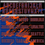 Custom Black Royal-Orange Abstract Fragment Art Splash Sports Sublimation Soccer Uniform Jersey