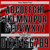 Custom Red Black-Gray Abstract Fragment Art Splash Sports Sublimation Soccer Uniform Jersey