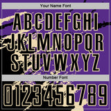 Custom Purple Black-Cream Abstract Fragment Art Splash Sports Sublimation Soccer Uniform Jersey