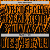 Custom Black Bay Orange Splash Sports Sublimation Soccer Uniform Jersey