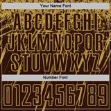 Custom Brown Old Gold Splash Sports Sublimation Soccer Uniform Jersey