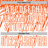 Custom White Orange Splash Sports Sublimation Soccer Uniform Jersey