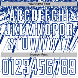Custom White Royal Splash Sports Sublimation Soccer Uniform Jersey