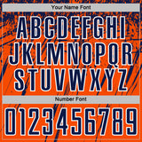 Custom Orange Navy-White Splash Sports Sublimation Soccer Uniform Jersey