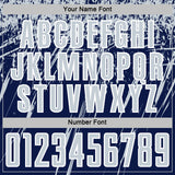 Custom Navy Silver-White Splash Sports Sublimation Soccer Uniform Jersey