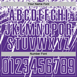 Custom Purple White Splash Sports Sublimation Soccer Uniform Jersey