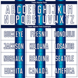 Custom White Blue-Navy Stripes Sports Sublimation Soccer Uniform Jersey