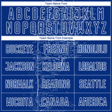 Custom Royal White Map Outline Sports Sublimation Soccer Uniform Jersey